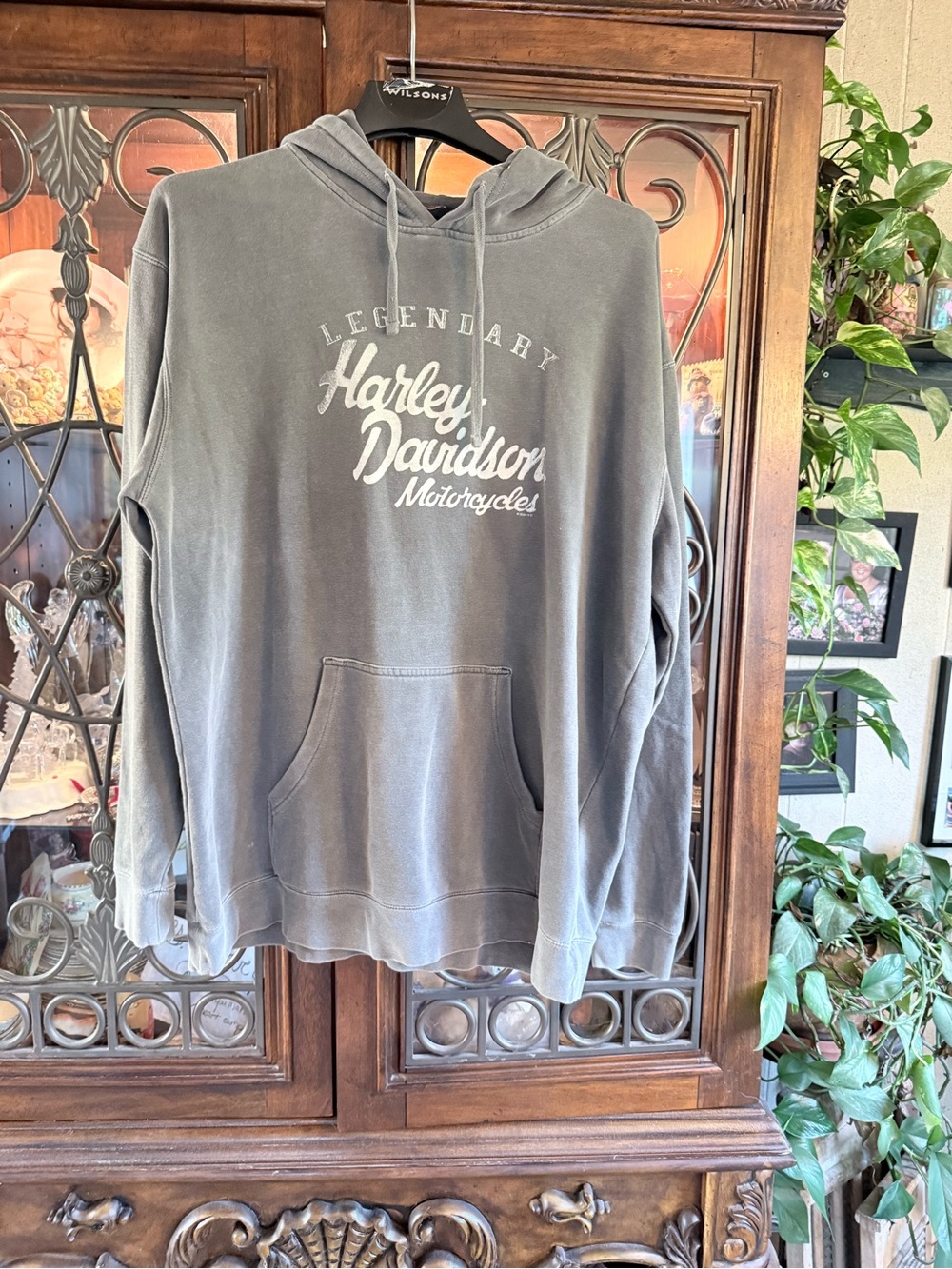 Gray Hooded Pullover Sweatshirt - 2XL